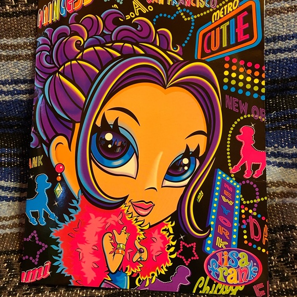 Lisa Frank Glamour Girl 2 Pocket Folder - Picture 3 of 4